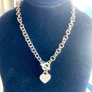 Heart “Kristen love always “ sterling silver rolo chain necklace PGDA
